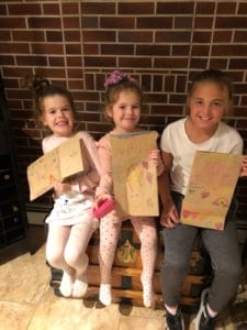 children get involved decorating bags with inspirational messages