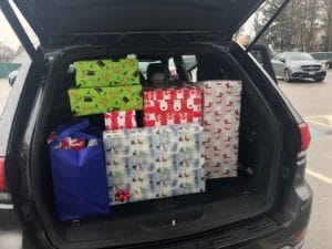 Donated toys ready to be delivered to Ellis Memorial